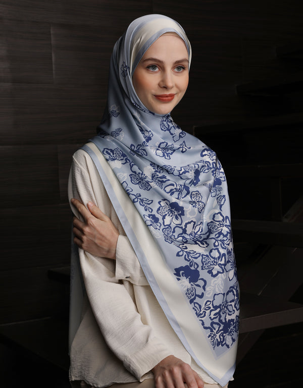 ZAYLA PRINTED SHAWL (BABY BLUE)